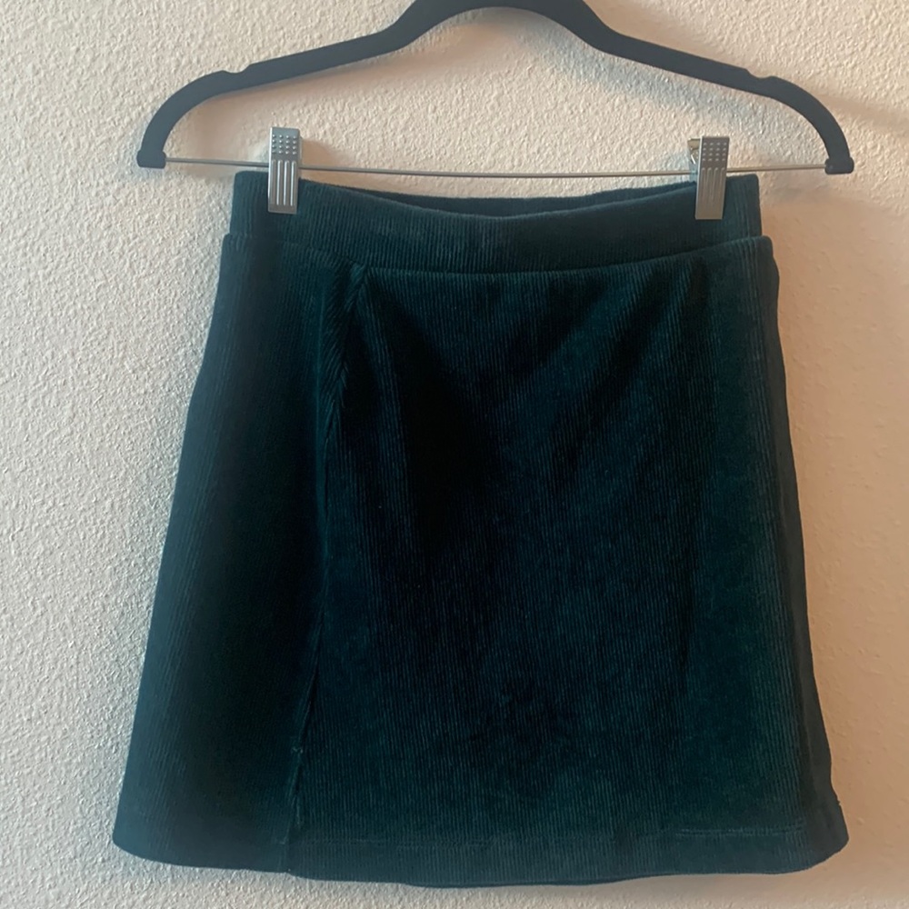 Forever21 Green Velvet Skirt